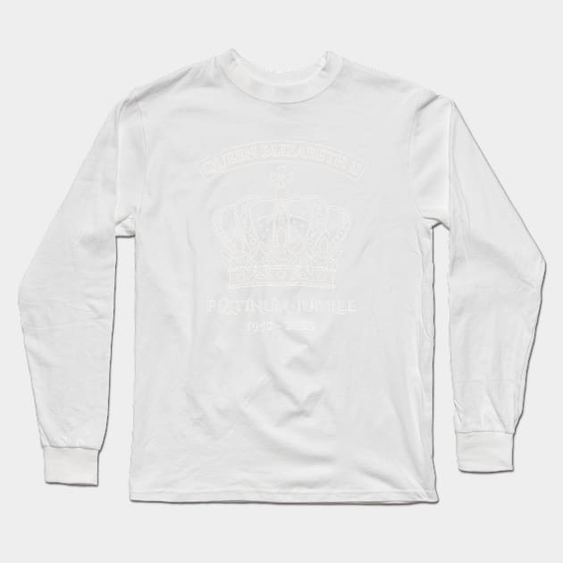 Queen's Platinum Jubilee | Crown Design Long Sleeve T-Shirt by Auraya Studio